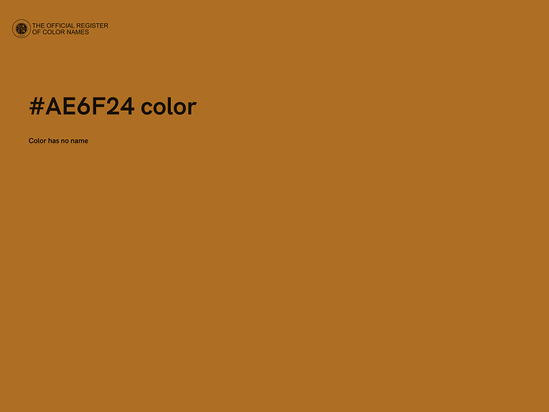 #AE6F24 color image