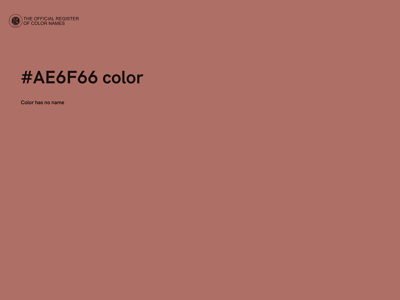 #AE6F66 color image