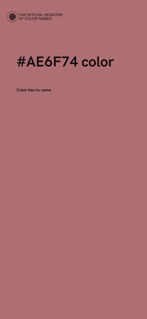 #AE6F74 color image