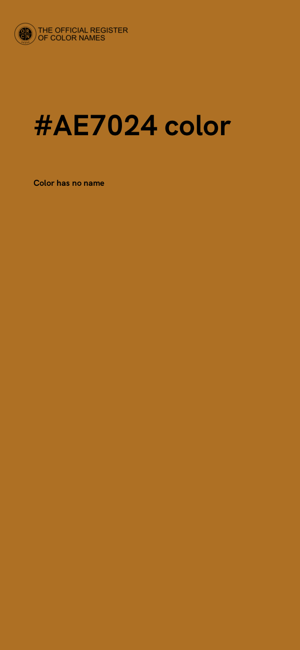 #AE7024 color image