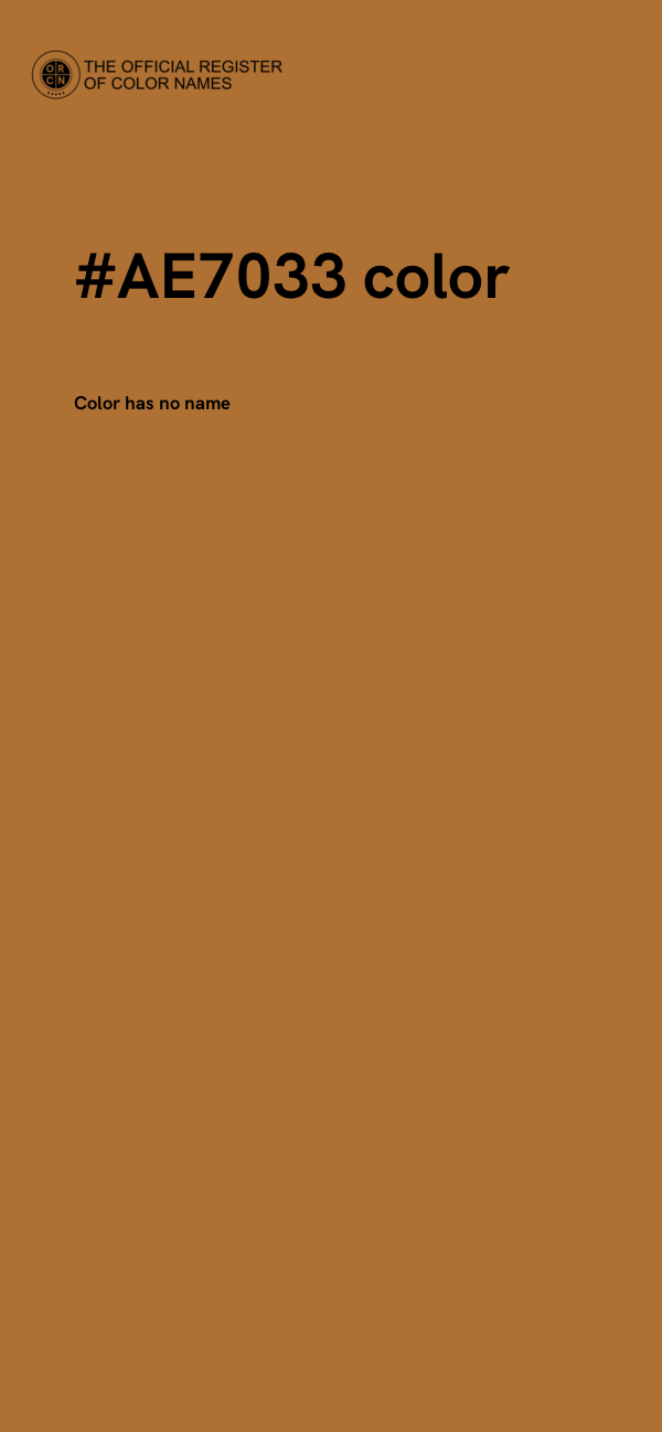 #AE7033 color image