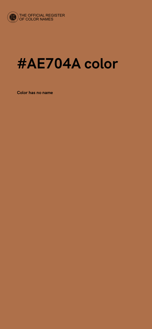 #AE704A color image