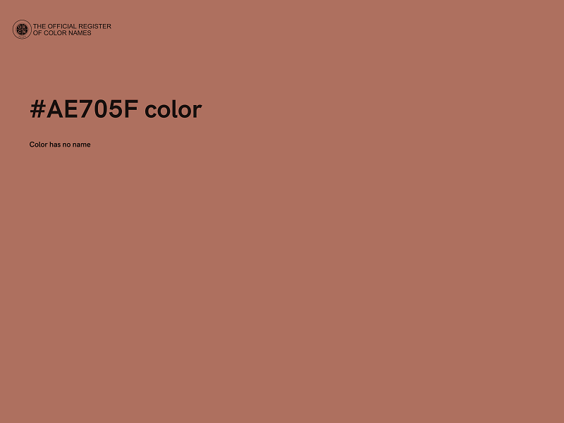 #AE705F color image