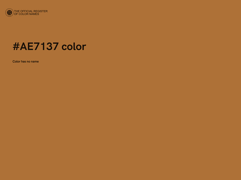 #AE7137 color image