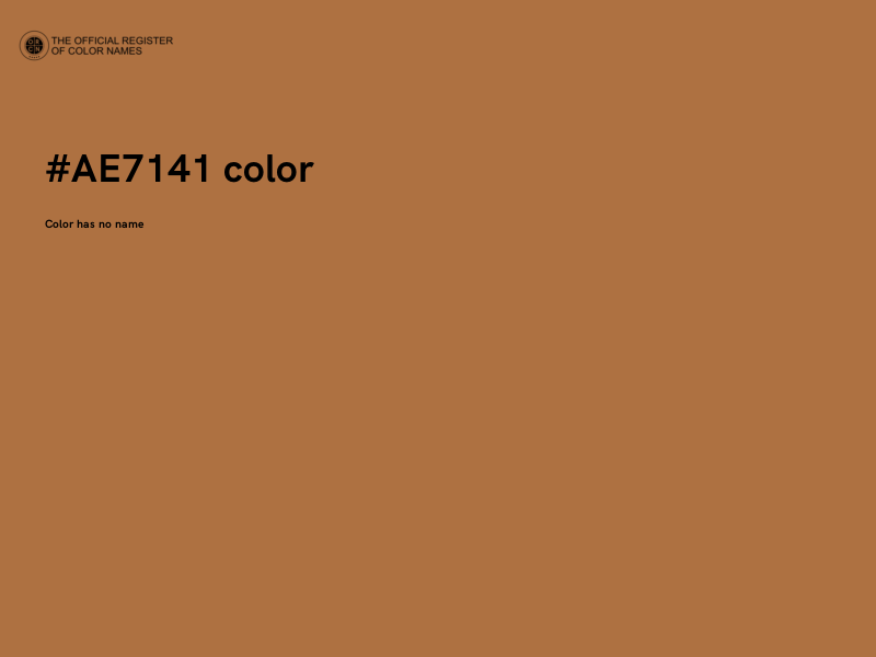 #AE7141 color image