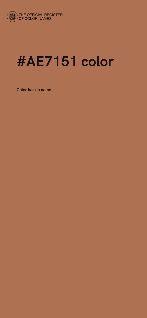 #AE7151 color image