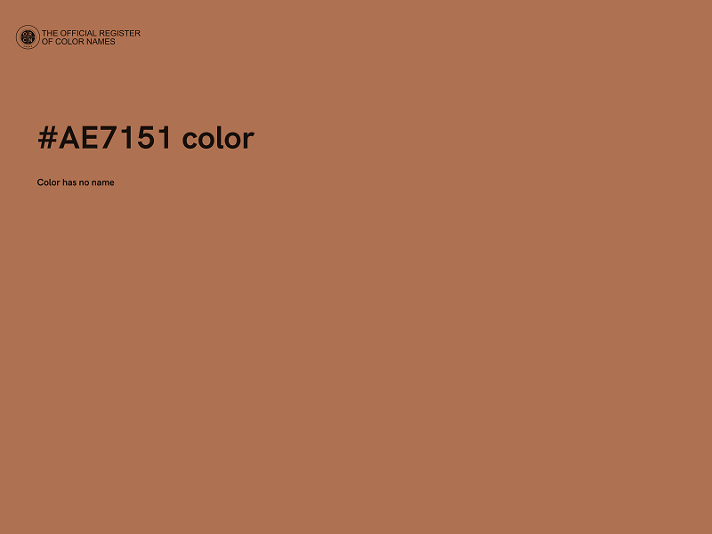 #AE7151 color image