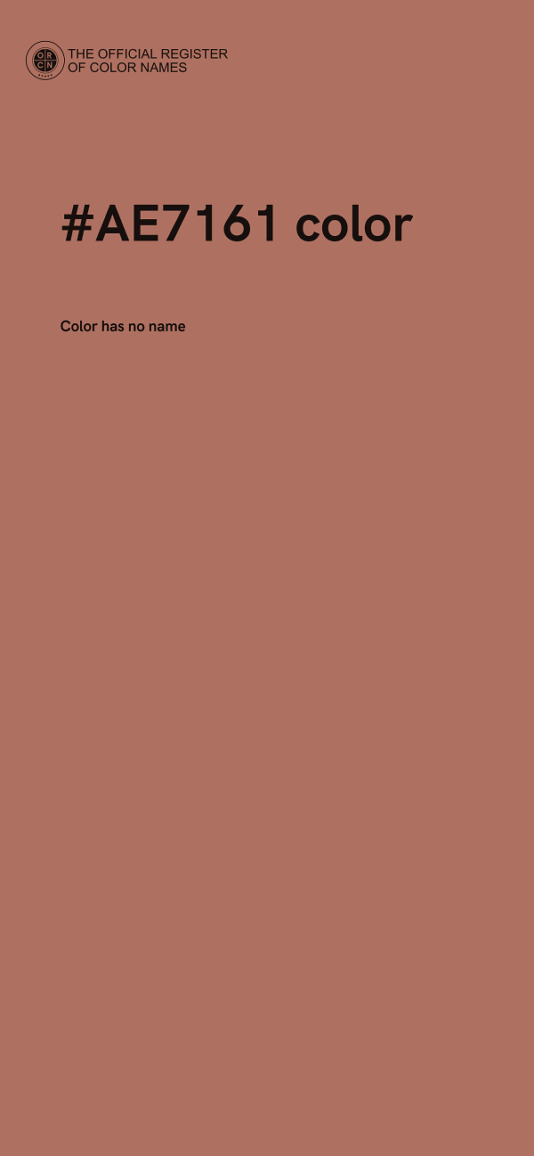 #AE7161 color image