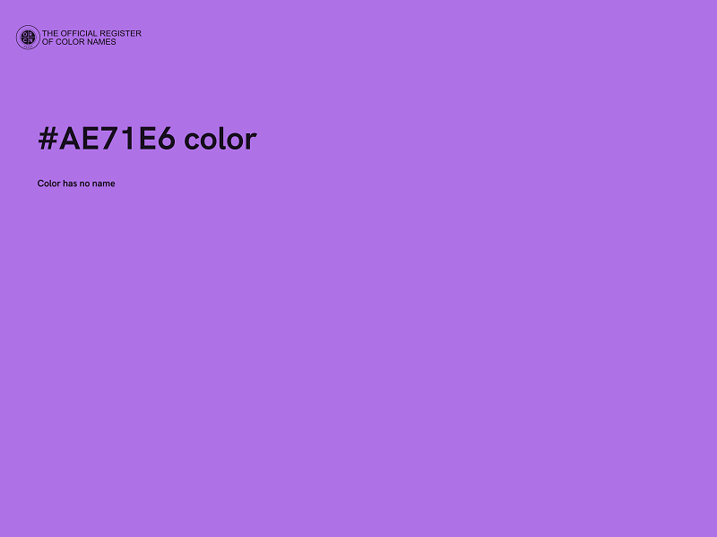 #AE71E6 color image