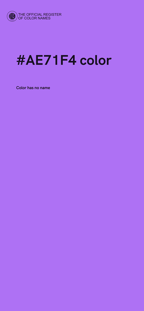 #AE71F4 color image