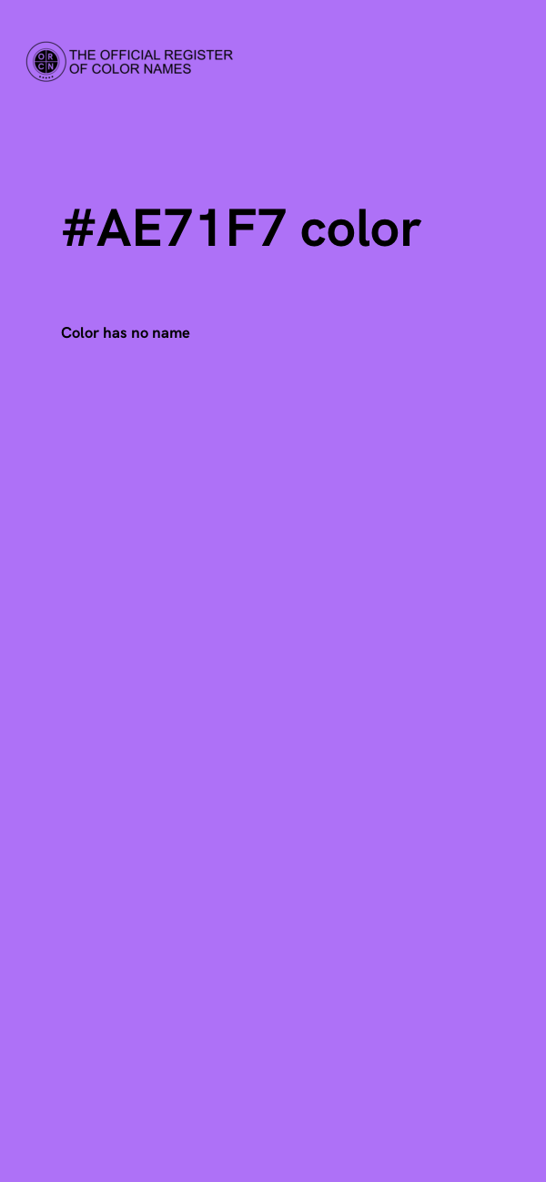 #AE71F7 color image