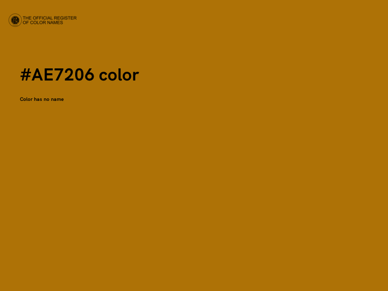 #AE7206 color image