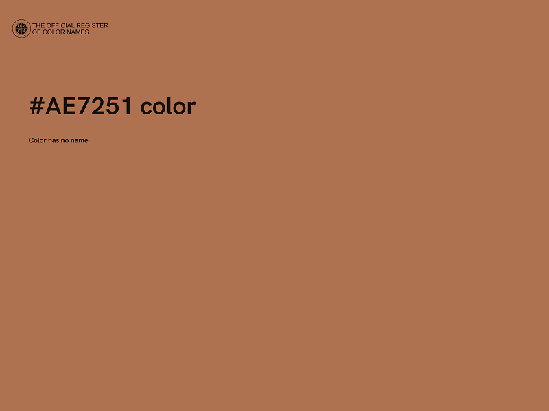 #AE7251 color image