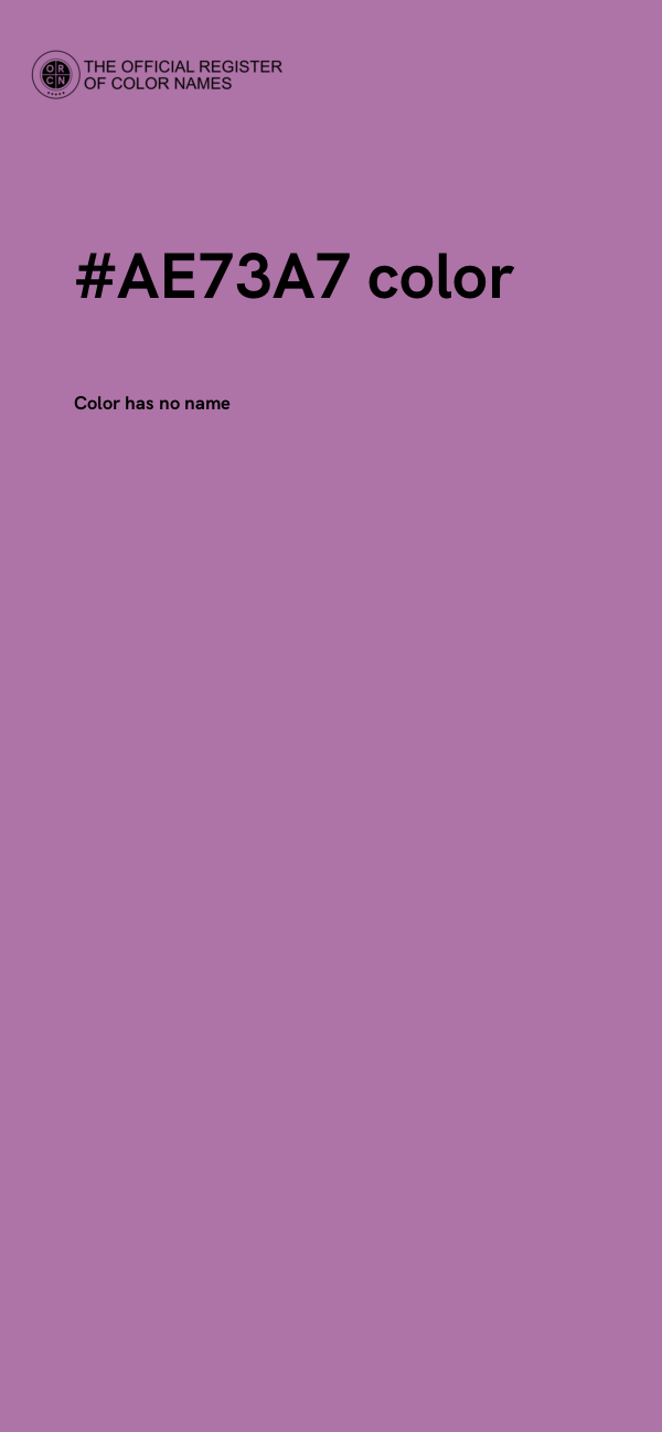 #AE73A7 color image