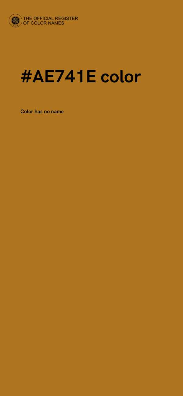 #AE741E color image