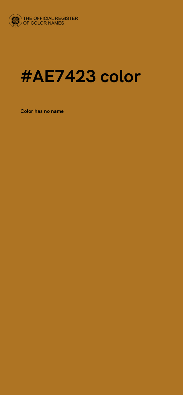 #AE7423 color image