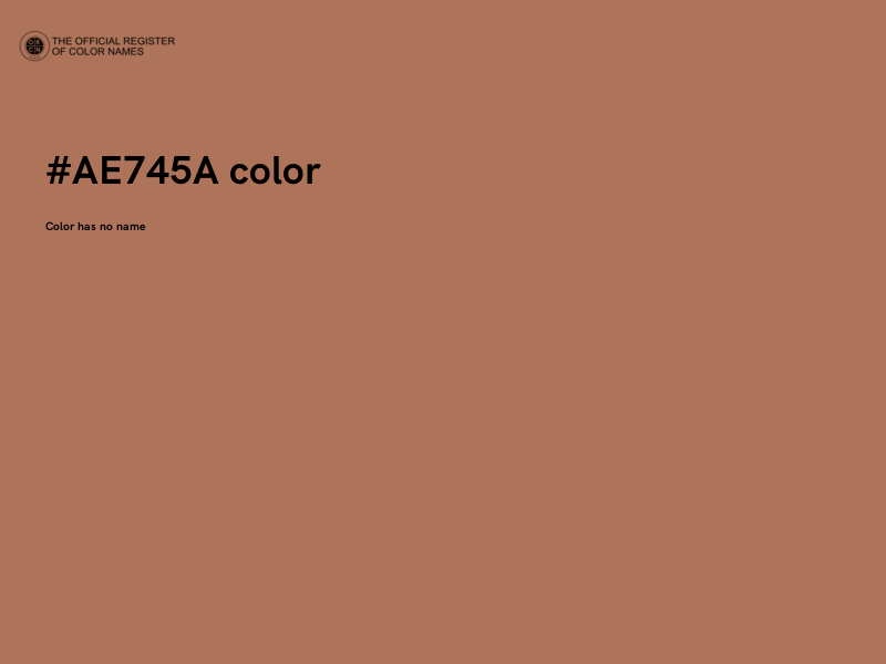#AE745A color image