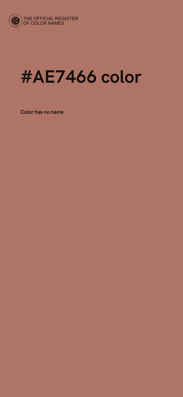 #AE7466 color image