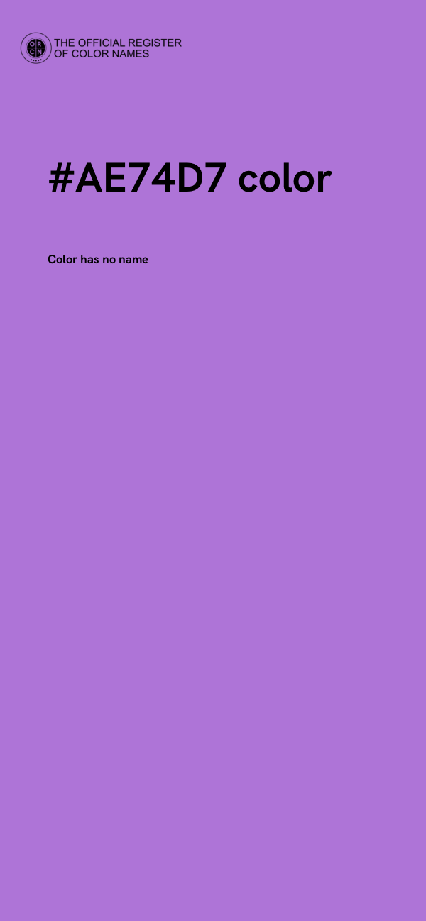 #AE74D7 color image