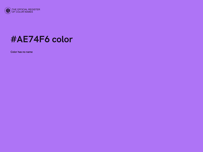 #AE74F6 color image