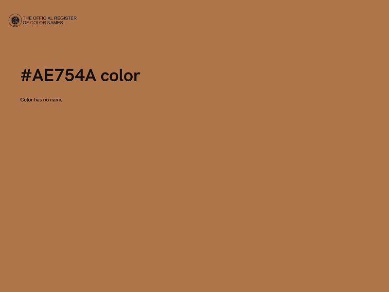 #AE754A color image