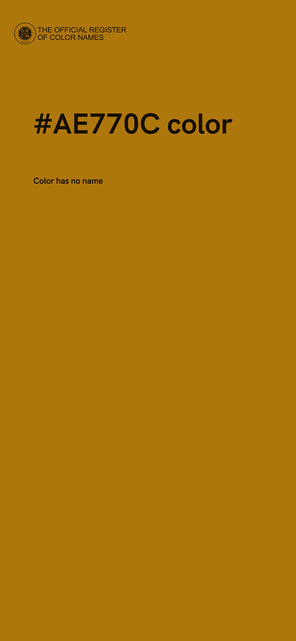#AE770C color image