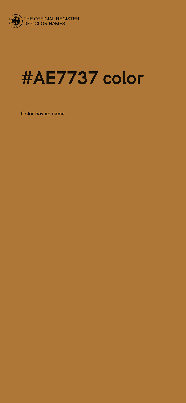 #AE7737 color image