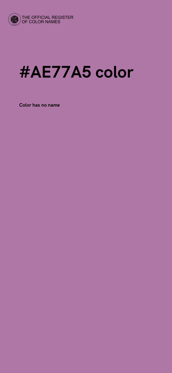 #AE77A5 color image
