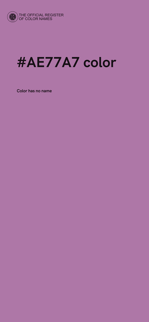 #AE77A7 color image