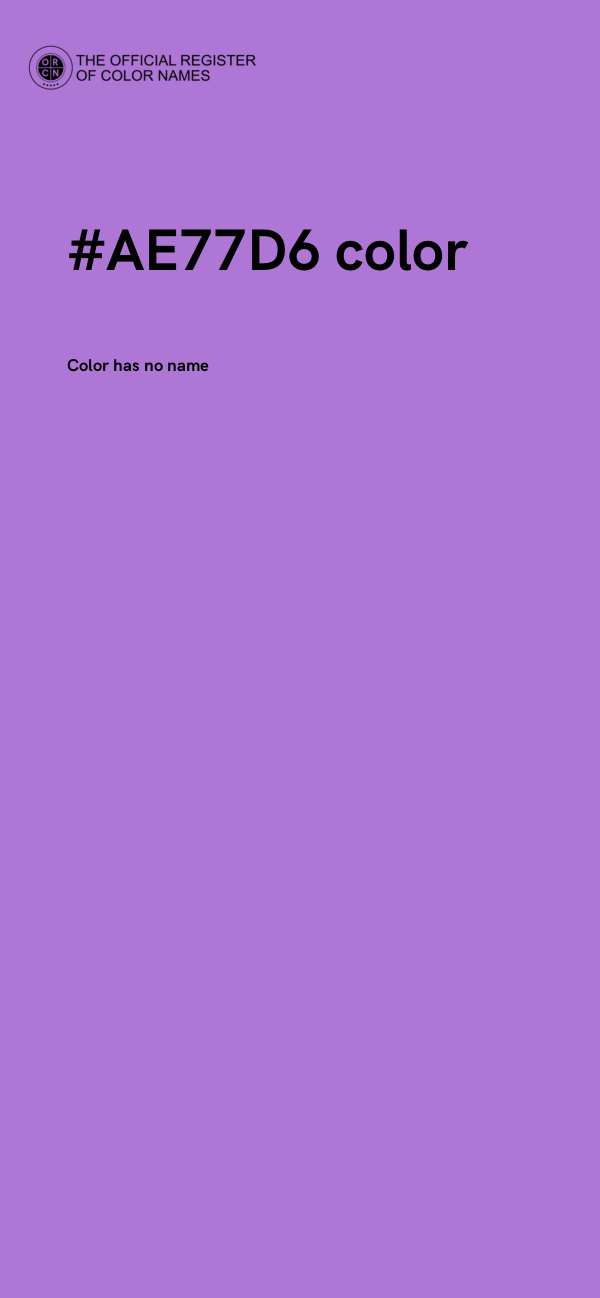 #AE77D6 color image
