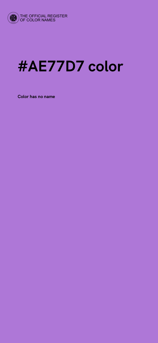 #AE77D7 color image