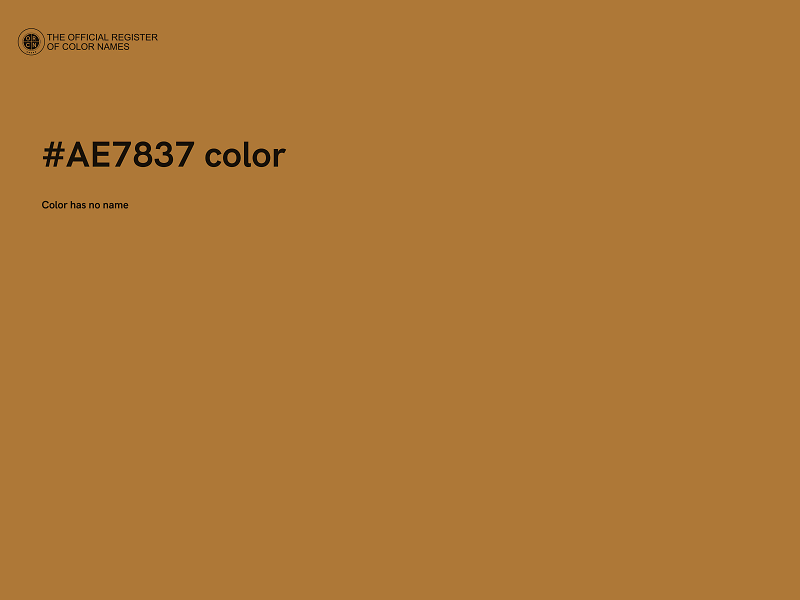 #AE7837 color image