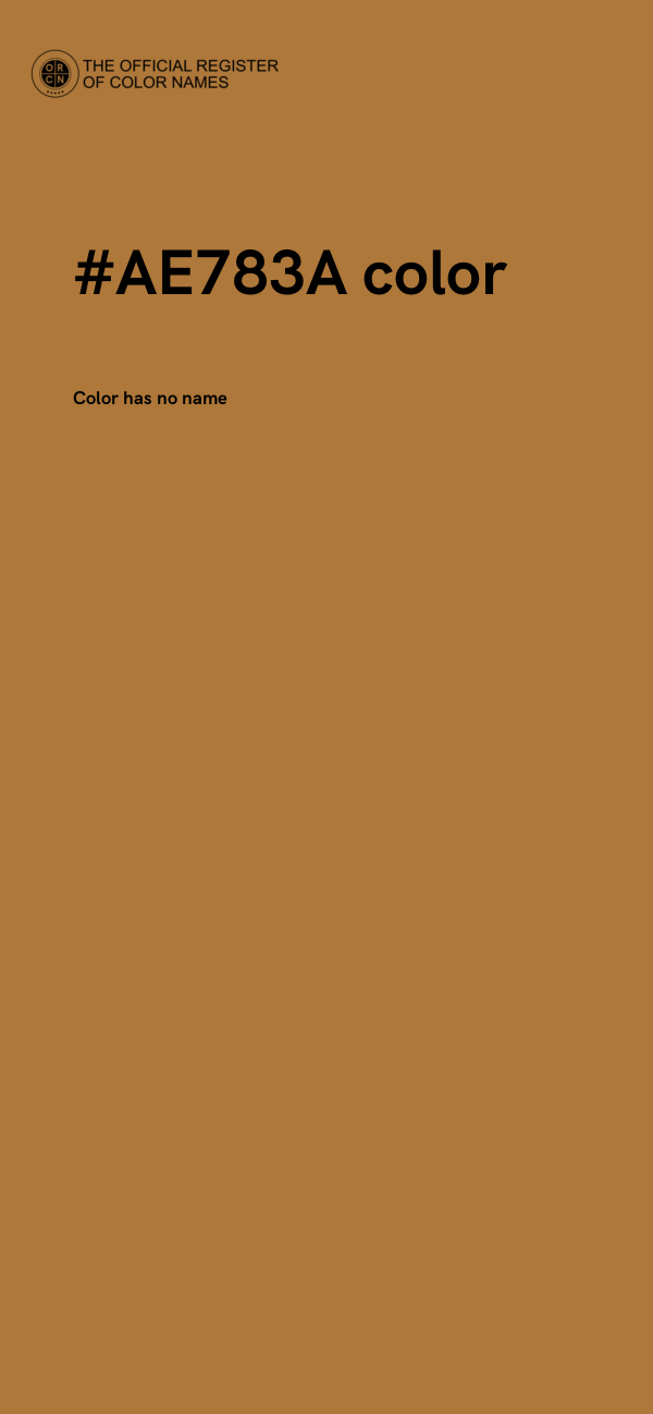 #AE783A color image