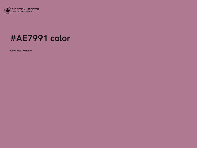 #AE7991 color image