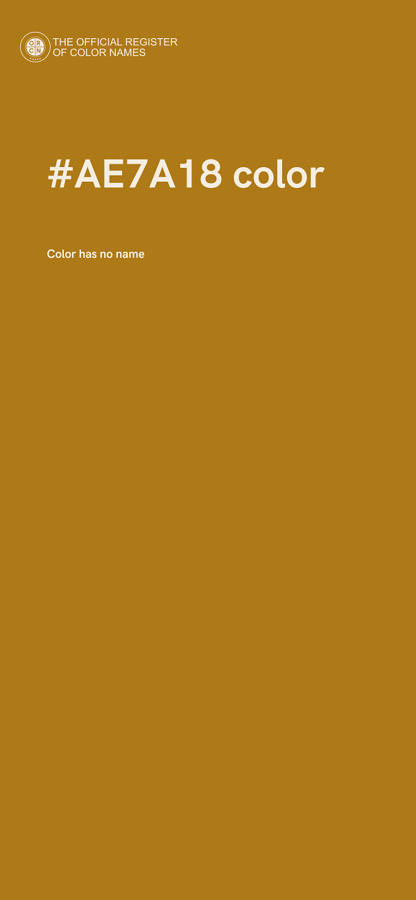 #AE7A18 color image