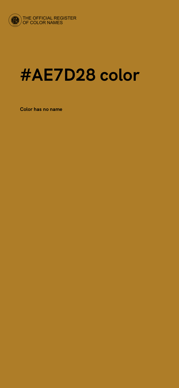 #AE7D28 color image