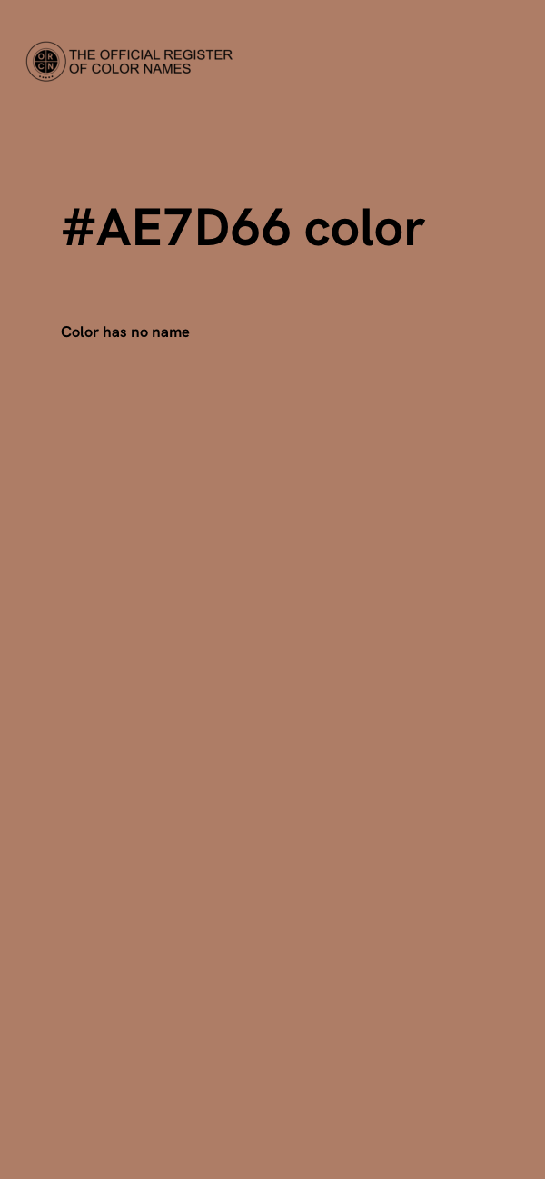 #AE7D66 color image