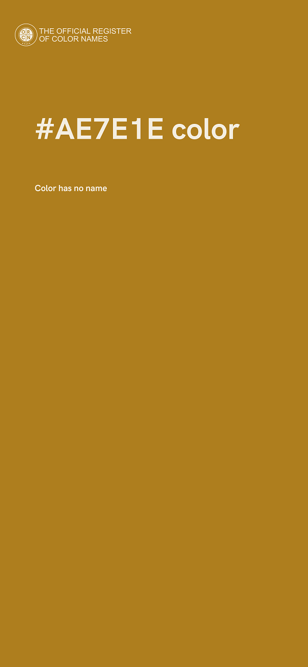 #AE7E1E color image