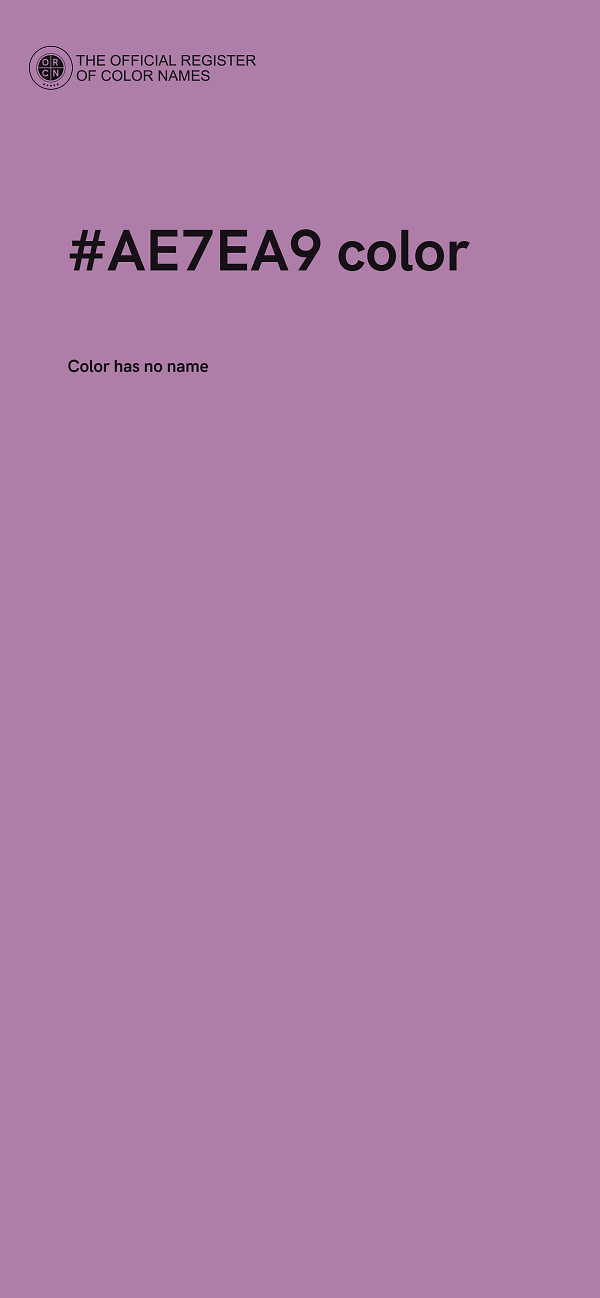 #AE7EA9 color image