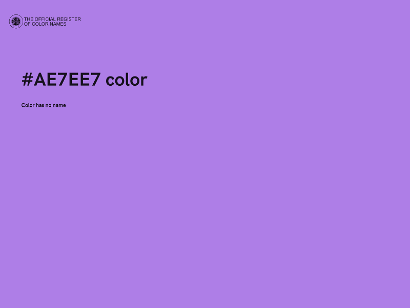 #AE7EE7 color image
