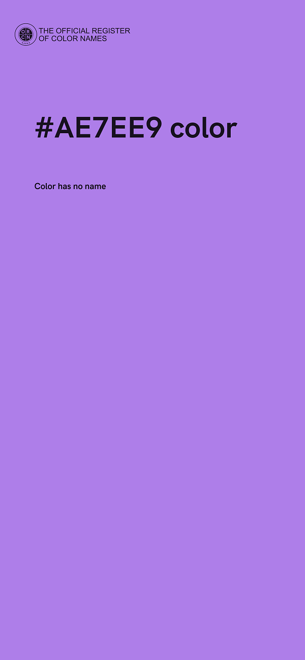 #AE7EE9 color image