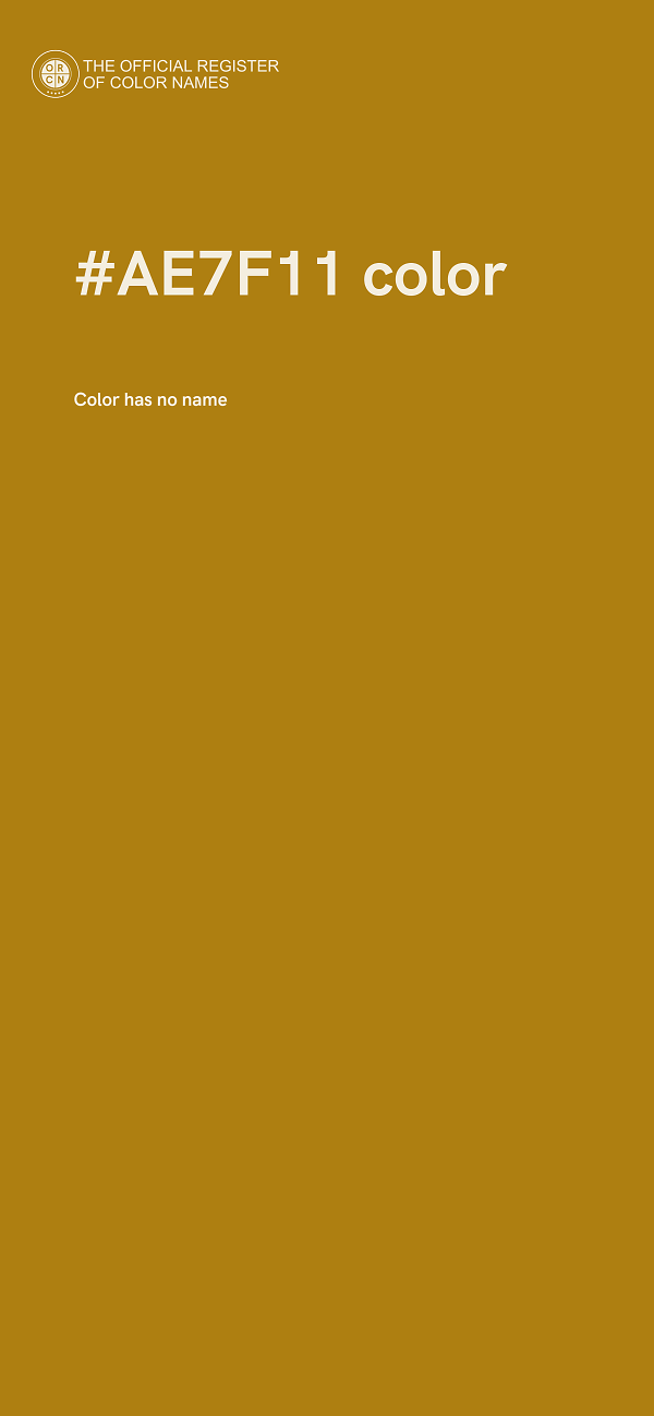 #AE7F11 color image
