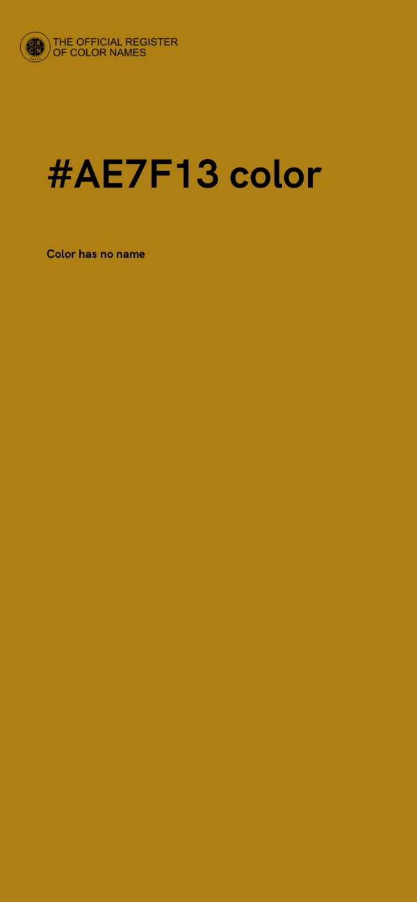 #AE7F13 color image