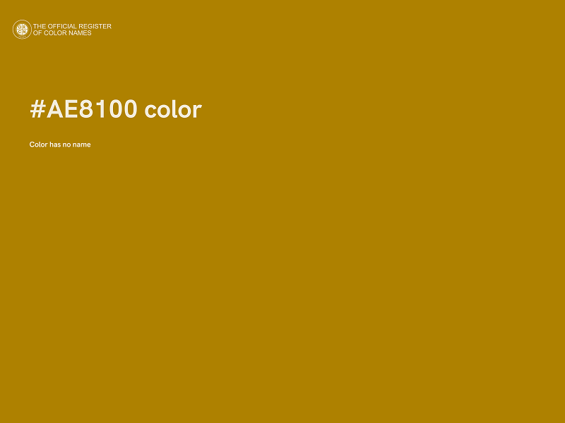 #AE8100 color image