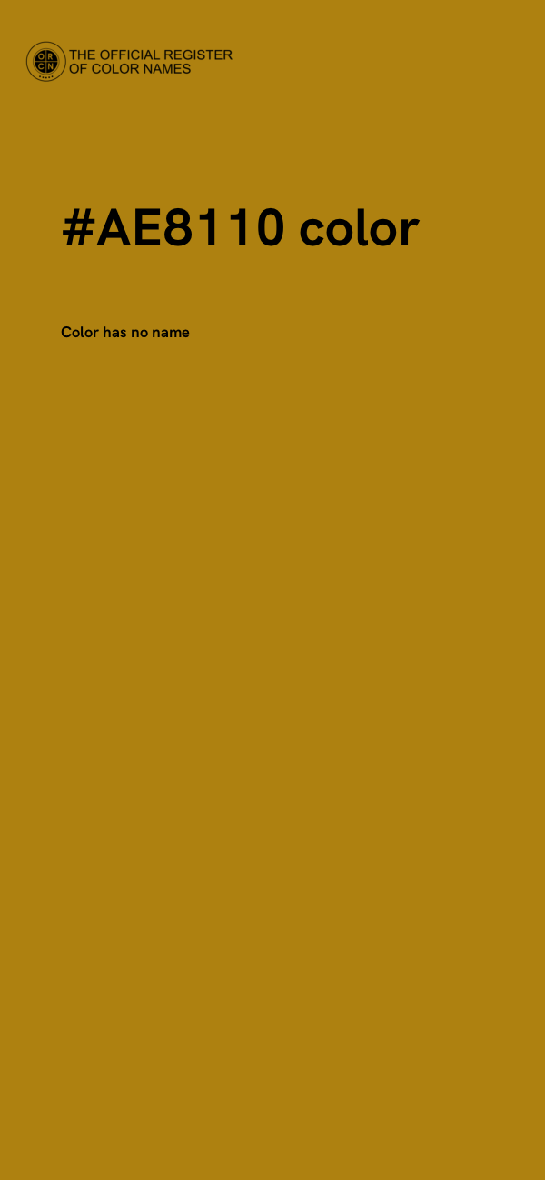 #AE8110 color image
