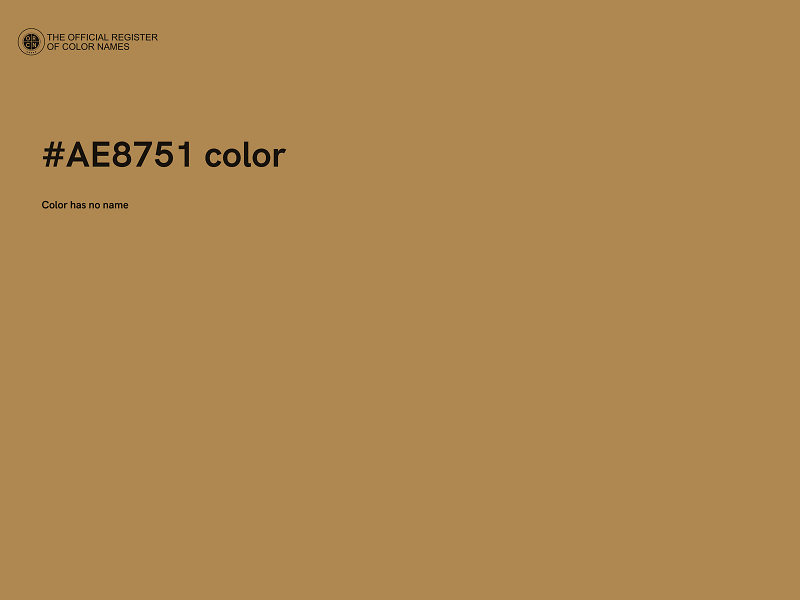 #AE8751 color image