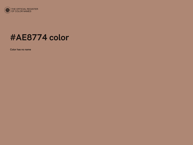 #AE8774 color image