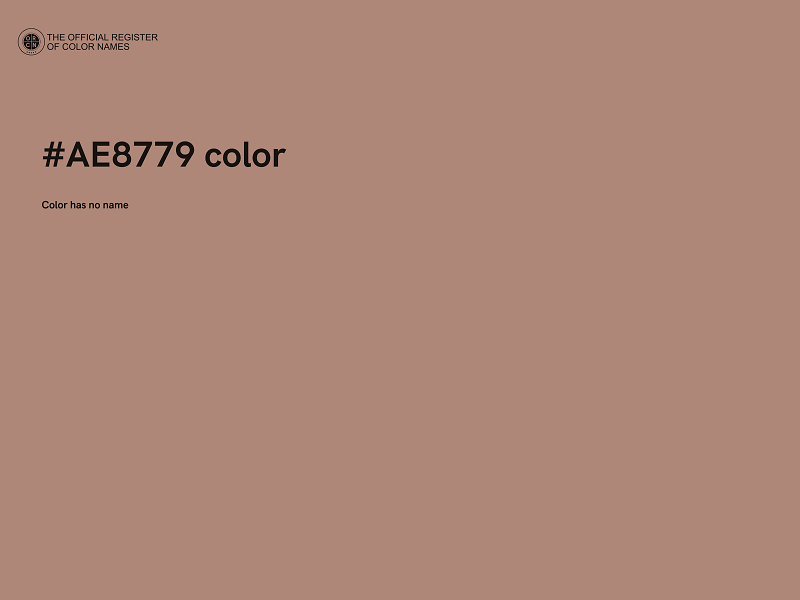 #AE8779 color image