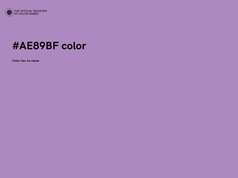 #AE89BF color image