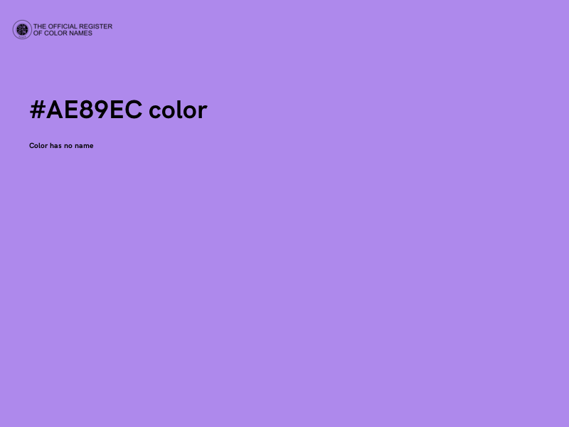 #AE89EC color image